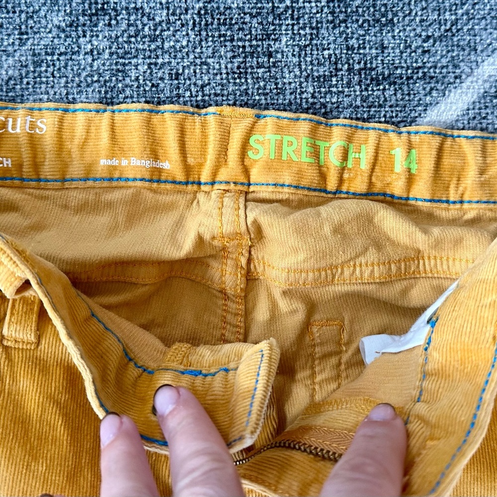 Boys Crewcuts maize corduroys, perfect condition